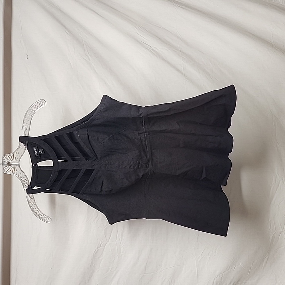Torrid Black Top with Open Straps Across the Front. Size 0